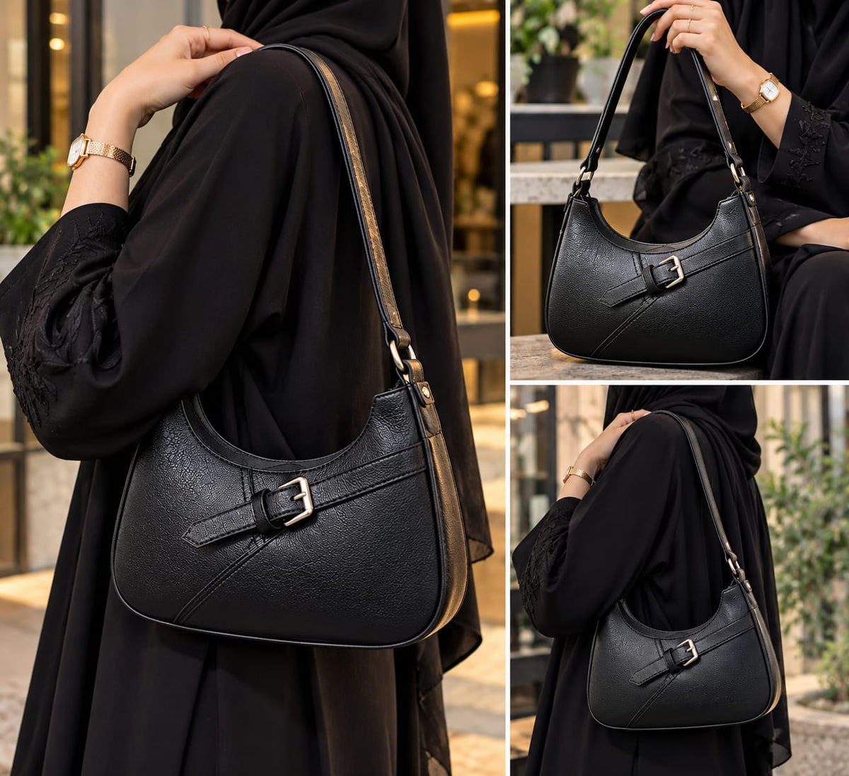 Elegant Black Shoulder Handbag for Women – Premium Fashion Crossbody Bag