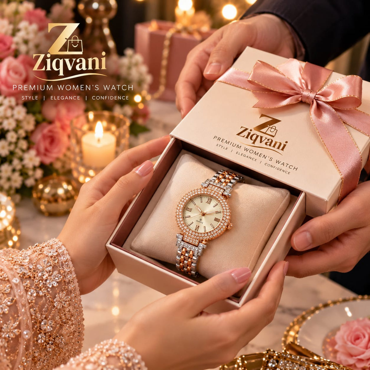 Ziqvani Crystal Stone Luxury Women’s Watch