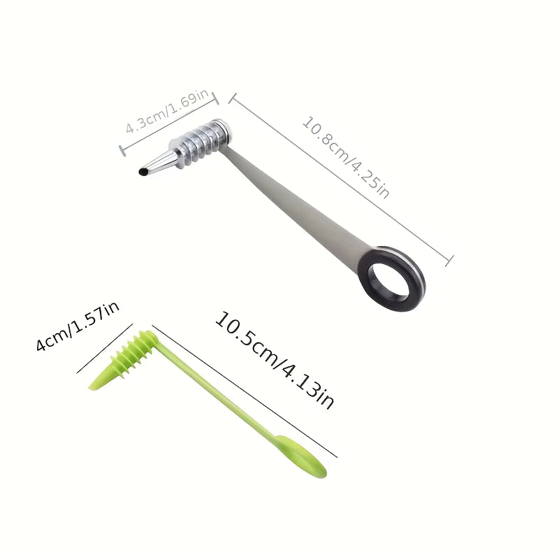 Manual Vegetable Spiral Cutter - Stainless Steel Handheld Slicer with Curved Design, Suitable for Even Cutting of Potatoes